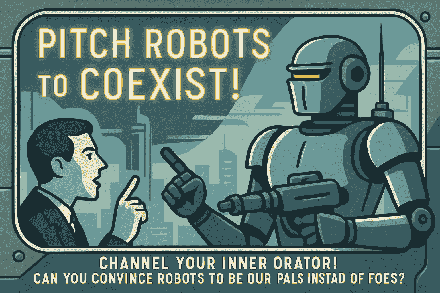 Pitch Robots to Coexist!