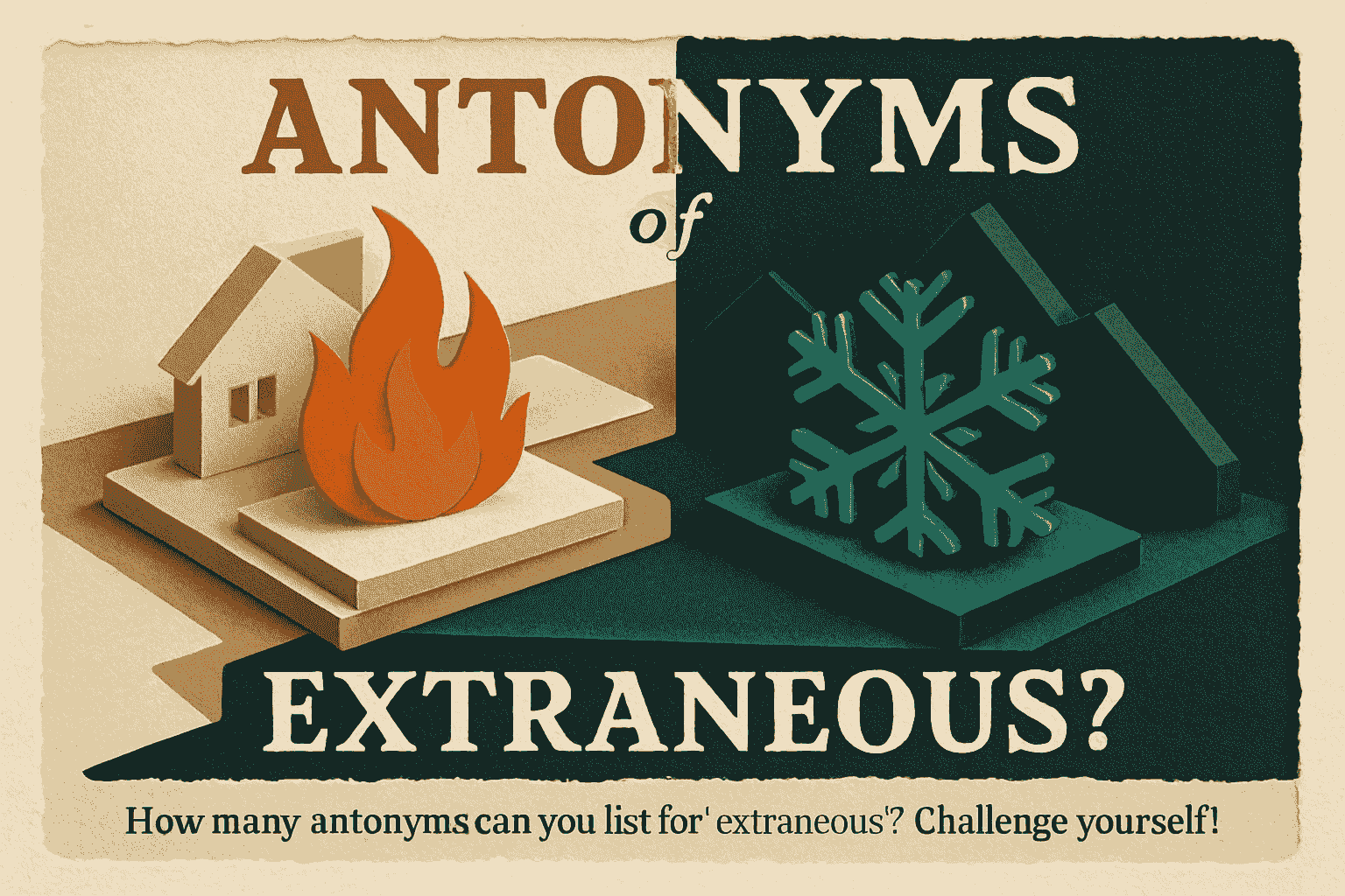 Name Antonyms of Extraneous!