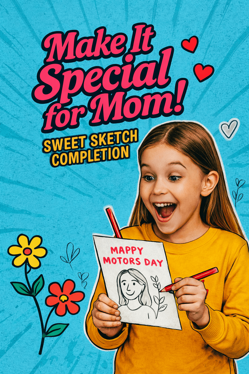 Finish Drawing the Mother's Day Card
