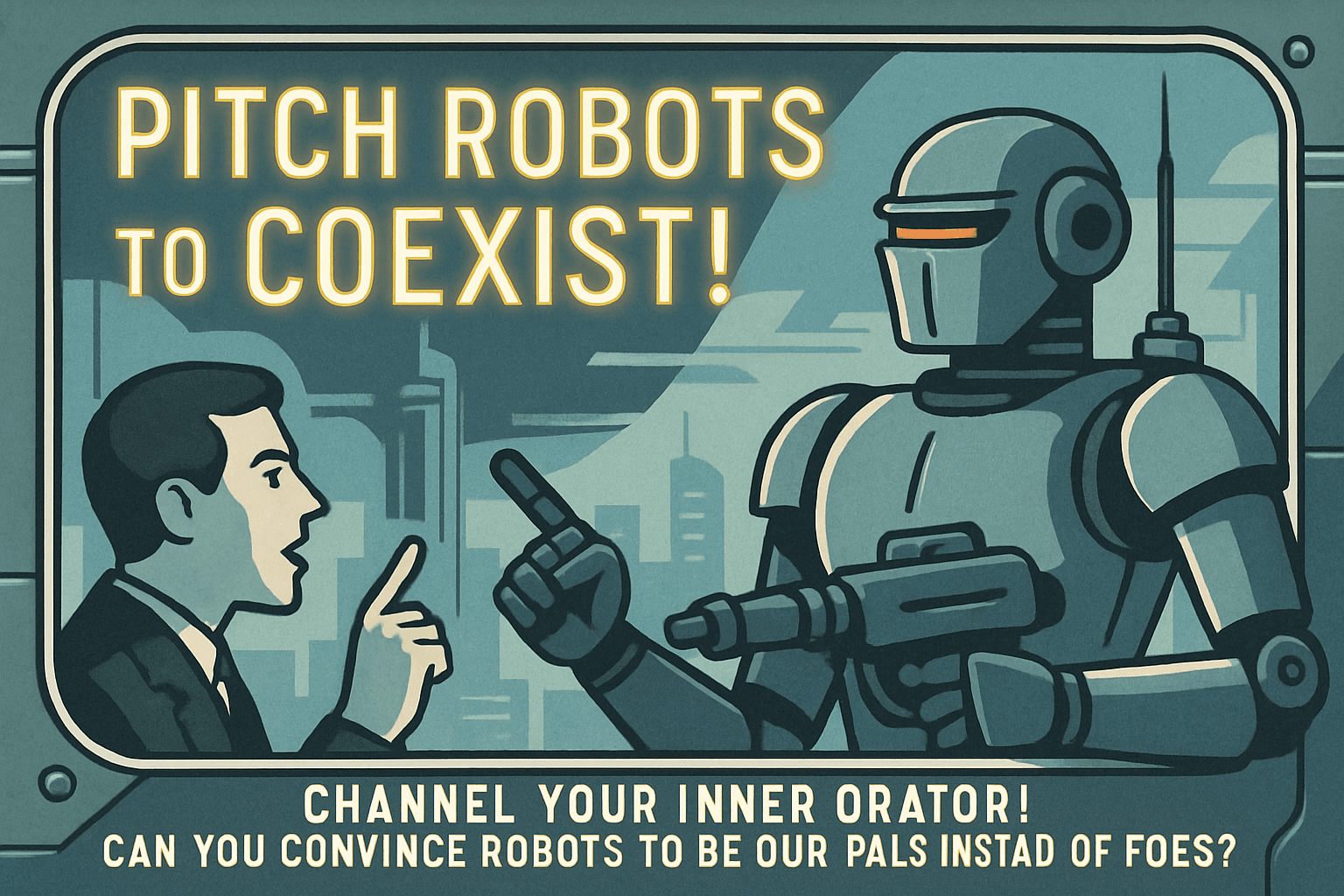 Pitch Robots to Coexist!