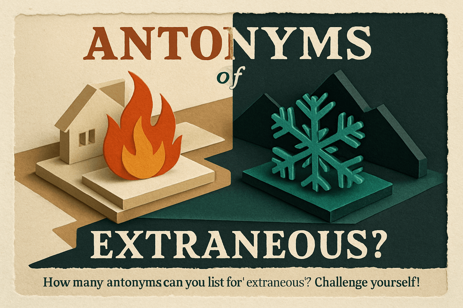 Name Antonyms of Extraneous!